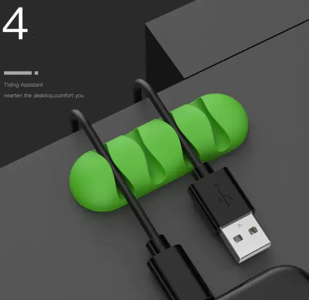 Minimal Silicone Cable Organizer Clip – Desk & Workspace Declutter