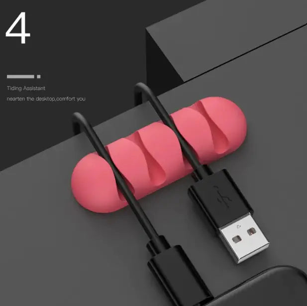 Minimal Silicone Cable Organizer Clip – Desk & Workspace Declutter