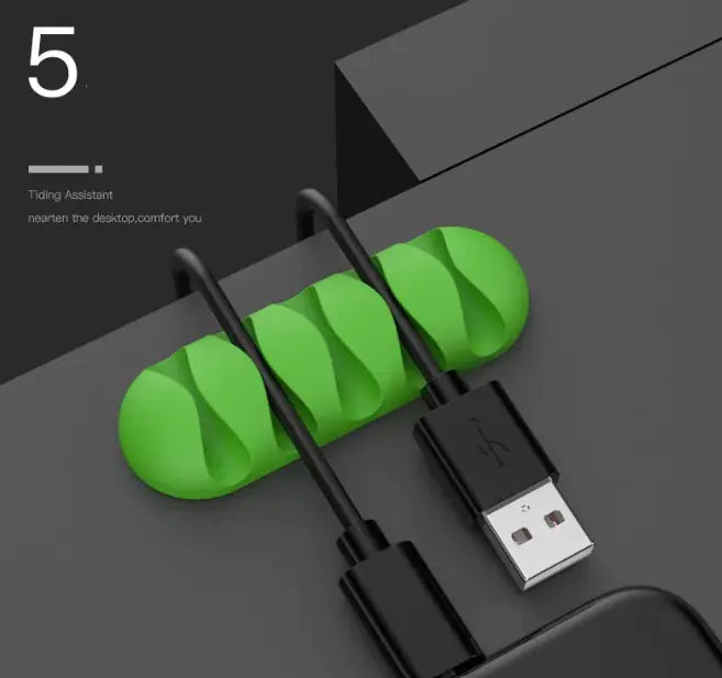 Minimal Silicone Cable Organizer Clip – Desk & Workspace Declutter