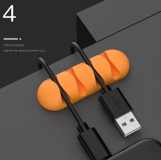 Minimal Silicone Cable Organizer Clip – Desk & Workspace Declutter