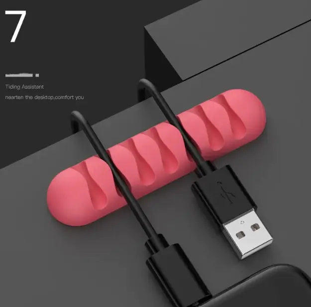 Minimal Silicone Cable Organizer Clip – Desk & Workspace Declutter
