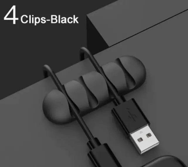 Minimal Silicone Cable Organizer Clip – Desk & Workspace Declutter