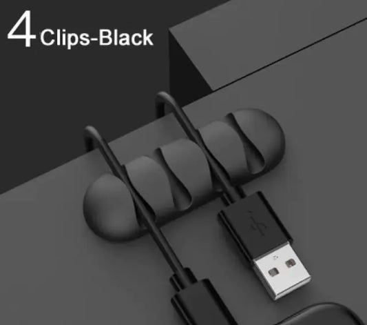 Minimal Silicone Cable Organizer Clip – Desk & Workspace Declutter