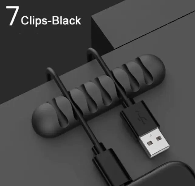 Minimal Silicone Cable Organizer Clip – Desk & Workspace Declutter