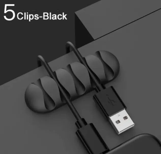 Minimal Silicone Cable Organizer Clip – Desk & Workspace Declutter